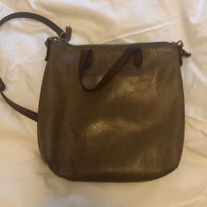 Madewell zip top transport crossbody bag, green